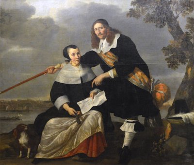 Portrait of Hendryck Henck and His Wife Catharina Browers by Nicolaes de Helt Stockade